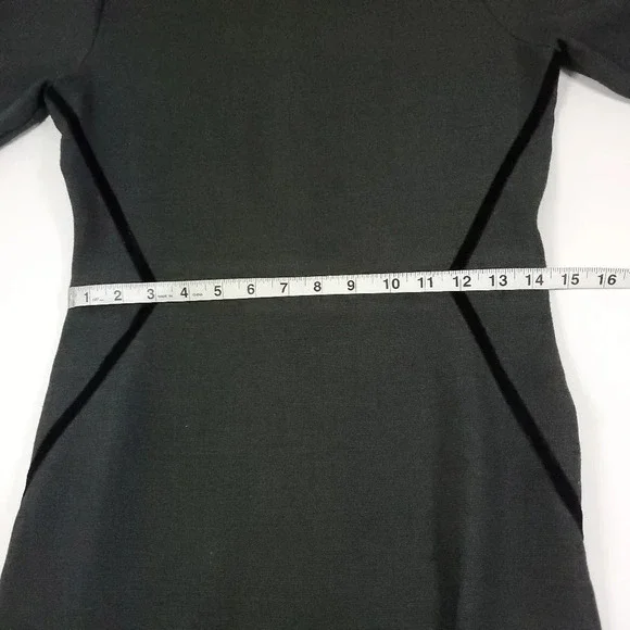 Armani Exchange Dress Women's Size Small Gray Black Knee Length 3/4 Sleeve - Picture 9 of 12